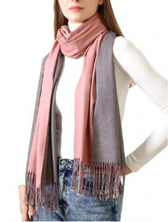 Cashmere Feeling Double Sided Solid Color Premium Scarf